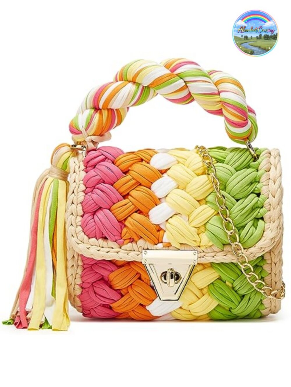 Chunky Yarn Knit Tote Purse Crossbody Crochet Handbag Clutch Flap Evening Bag